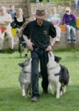 Richard Curtis and his two dancing dogs